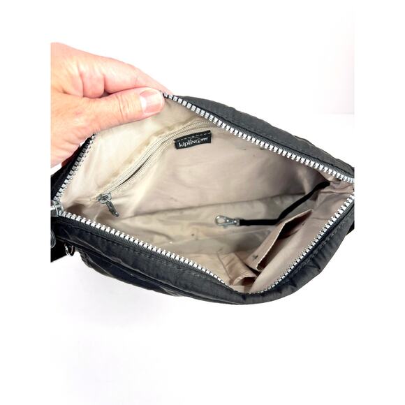 Kipling Aisling Crossbody Bag Black Noir Adjustable Strap 12x9x4 - Picture 6 of 16